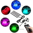 thumbnail image 3 of Tira de luces LED para coche con puerto USB, cargador y control remoto, 3 of 5