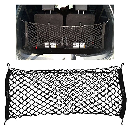 Zento Deals Black Mesh Net Cargo Trunk Storage Organizer