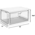thumbnail image 2 of 3-Pack Clear Stackable Storage Bins with Lids Magnetic Doors Open Front Foldable Folding Plastic Craft Containers Large Closet Organizers Box for Bedrooms Living Rooms Study 24 QT, 2 of 5