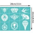 thumbnail image 3 of 2pcs 11x8.6 Inch Self-Adhesive Silk Screen Printing Stencil Rabbit Bee Stencil Crown Reusable Mesh Stencils Retro TitleTransfer Washable Home Decor for DIY T-Shirt Fabric Painting Decoration, 3 of 9