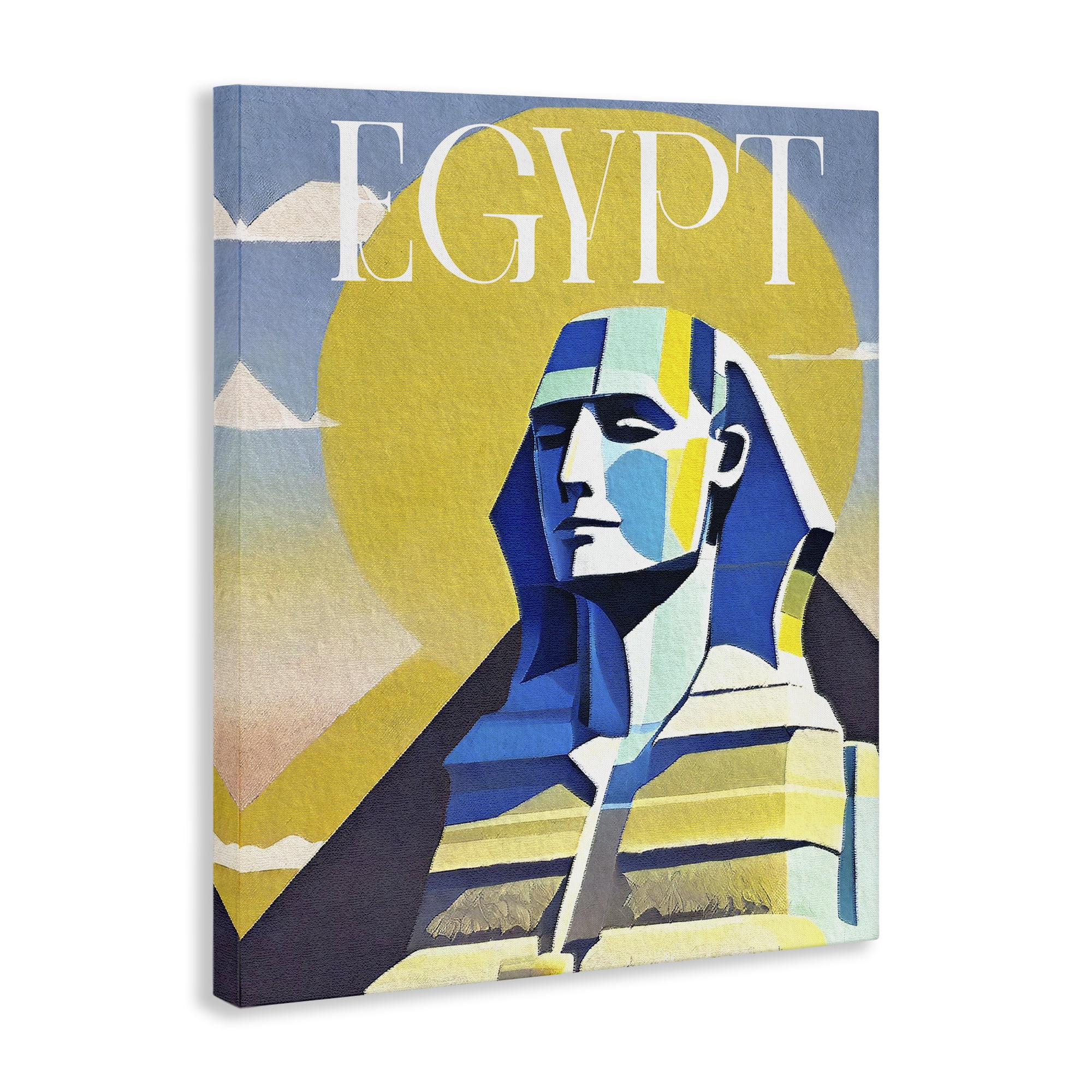 Stupell Industries Egypt Sphinx Landmark Buildings & Architecture Painting Wrapped Canvas Art Print Wall Art, 16 x 20