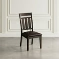 thumbnail image 2 of Jofran Kona Grove Distressed Rustic Solid Acacia Upholstered Slat-back Dining Chair (Set of 2), 2 of 6