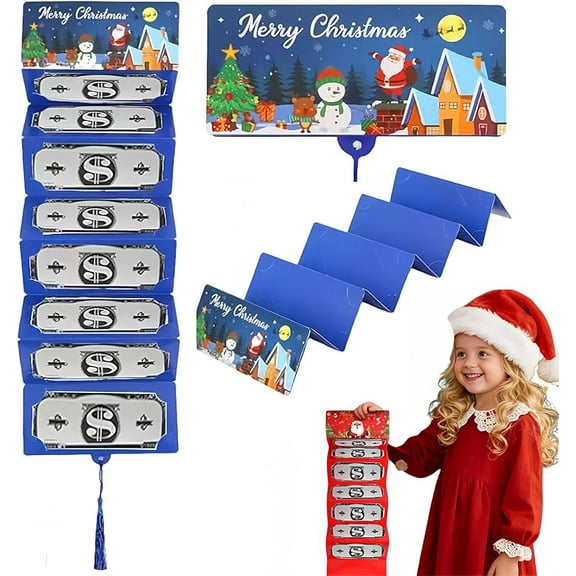 Christmas Cash Gift Envelope, 2026 New Christmas Money or Gift Card Holder with 10 Slots Surprise Xmas Gift Card Holder Surprise Money Envelopes