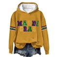 thumbnail image 4 of BKQCNKM Mardi Gras Outfit for Women Mardi Gras Shirts for Women Hoodies for Men Womens Sweatshirt Hoodies for Women Hooded Neck Long Sleeve Mardi Gras Mardi Gras Sweatshirt, Gold S, 4 of 4