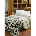 thumbnail image 2 of DBOZE  Heavy Korean Faux Mink Fleece Blanket ,2 Ply Reversible  Silky Soft Plush Warm the Best Winter Weighted  Blanket  (King Size, Shariz Red), 2 of 5