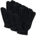 thumbnail image 5 of 10 Pack of Bulk Wholesale Adult One Size Knit Stretch Cold Winter Weather Gloves for Men, Women, Teens, Homeless and Charity Donations for Harsh Climates and Temperatures in Black, 5 of 7