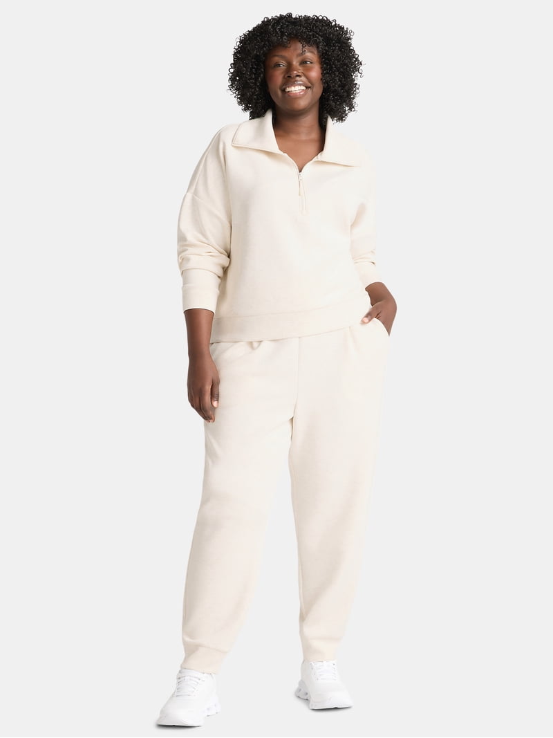 Avia Women's and Women's Plus ScubaKnit Joggers, Full Length, Size