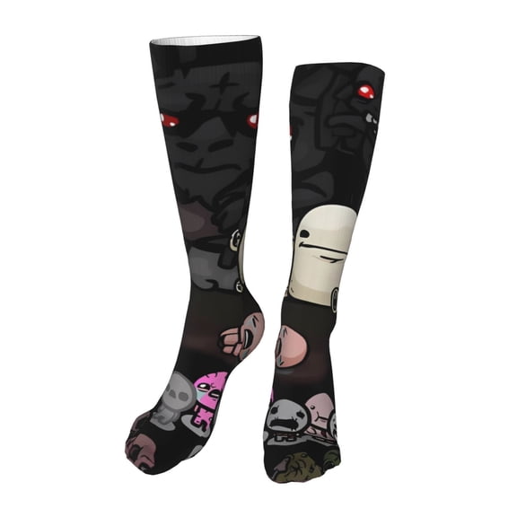 Saiise The Binding of Isaac Funny Socks Men Women Boys Kids Adults Novelty Graphic 20in stockings Crazy Design Casual Dress Socks for Sports,Running,Travel
