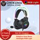 thumbnail image 2 of ONIKUMA-auriculares X15 Pro RGB con micrófono para videojuegos, cascos duraderos estéreo Surround RGB de 3,5mm para PS5 Switch, 2 of 4