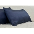 thumbnail image 5 of Aiking Home 12x24 Inches Faux Silk Rectangular Throw Pillow Cover, Zipper Closure, Navy (Set of 2), 5 of 7