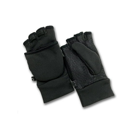 AL1501, Ladies Softshell Multi-Purpose Flip-Top Glove, BLACK (One Size Fits Most)