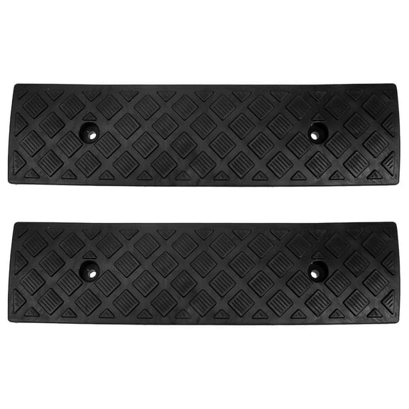 WSTEER 2-Pack Rubber Car Curb Ramps for Driveway and Sidewalk Threshold Bridge Tracks Vehicle Access