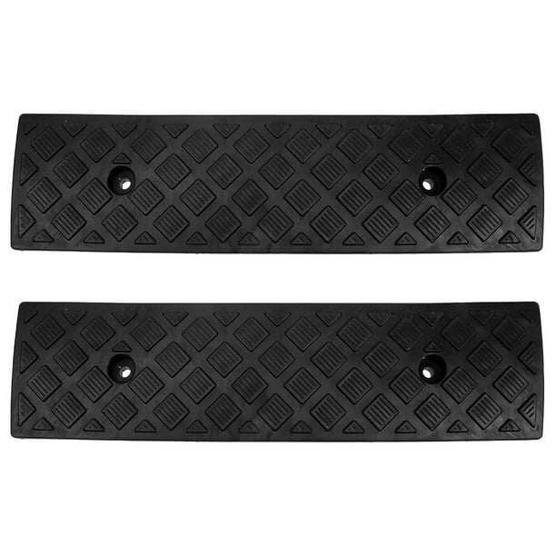 WORGEOUS Rampas de goma para coche, 2 uds., puente de umbral, rampas para acera de entrada
