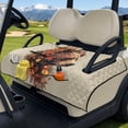 thumbnail image 3 of COEQINE Golf Cart Seat Cushion Cover, Portable Design Folds with Handle, Universal Fit 51.2x30.3", Quilted Comfort Padding with 4 Pockets, for 2/4 Person Seats, Bear Autumn Leaves, 3 of 8