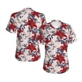 thumbnail image 3 of Yiaed Lilies Flowers Print Women's T Shirt V-Neck Short Sleeve Shirt Casual Breathable Tee Summer Tops-X-Large, 3 of 5