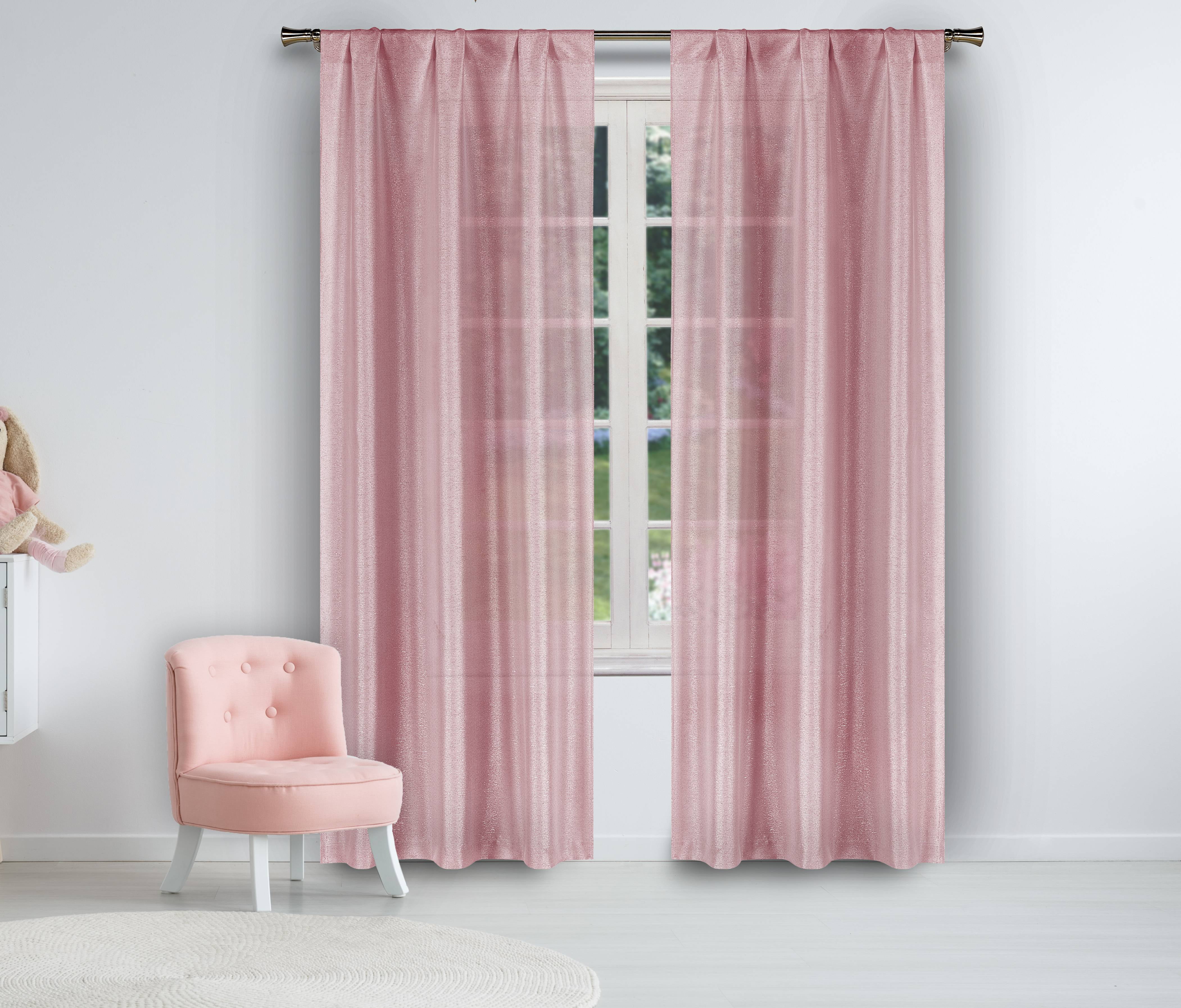 Mariella Shiny Kids' Room Darkening Curtains, 84inch L