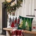 thumbnail image 6 of Christmas Pillow Covers 18x18 Inch Set of 2 Christmas Tree Green Decorative Throw Pillow Covers Winter Holiday Cushion Cases Decor for Home Couch Sofa, 6 of 6