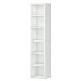 thumbnail image 4 of Yardi Yarda 70.9" Corner Bookcase, Modern 6-Tier Narrow Cube Display Shelves, White, 4 of 4