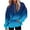 Blue, variant on Cmfcve Women's Athletic Hoodies Relaxed Fit Drop Shoulder Long Sleeve Hooded Sweatshirt Gradient Color Pullover Sports Tunics Top