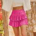 thumbnail image 4 of Riforla Women Fashion Casual Patchwork Sequins Regular High Waist Conventional Patchwork Skirt Women's Skirts Hot Pink M, 4 of 7