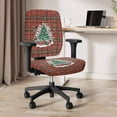 thumbnail image 3 of ZUXONGSY Christmas Tree Stripes Desk Chair Cover Pack of 2 Desk Armchair Cover with Elastic Edge Exquisite Chair Protector Easy to Install and Clean for Home Christmas Decor, 3 of 7