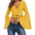 thumbnail image 3 of Birdeem Blouses et Chemises à Manches Longues Col en V Mode Décontractée Printemps Été pour Femmes, 3 of 7