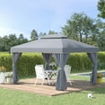 thumbnail image 2 of Outsunny 13' x 10' Outdoor Patio Gazebo Canopy, Grey, 2 of 10