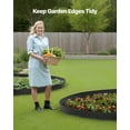 thumbnail image 2 of VEVOR Landscape Edging, 33 ft x 4 in Plastic Garden Border Edging with 30 Spikes & 2 Ground Stakes, No Dig, Flexible Lawn Edgings Roll, UV-Resistant Mini Fence Borders for Flower Beds Yard Paver, 2 of 9