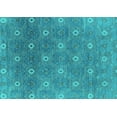 thumbnail image 1 of Ahgly Company Machine Washable Indoor Rectangle Oriental Turquoise Blue Industrial Area Rugs, 6' x 9', 1 of 4