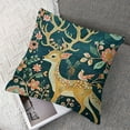 thumbnail image 7 of Deer Pillows Decorative Throw Pillow Cover Magic Love Flower Bird on Antler Pillow Case  Easter Square Cushion Cover for Sofa Bed Green Pink, 7 of 7