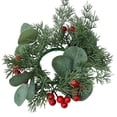 thumbnail image 4 of Anillo de vela de Navidad, guirnalda de velas de Navidad, centro de mesa para comedor, puerta de entrada, chimenea, decoración de mesa para el hogar, 4 of 8