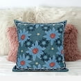 thumbnail image 3 of Sun Flowers Throw Pillow with Removable Cover in Blue Red 18x18, 3 of 5