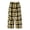 Yellow, variant on SERTGUTR Girls Plaid Fleece Wide Leg Pants, Elastic High Waist Loose Fit Trousers, Side Pocket Warm Home Pants, Winter Everyday Comfortable Bottoms