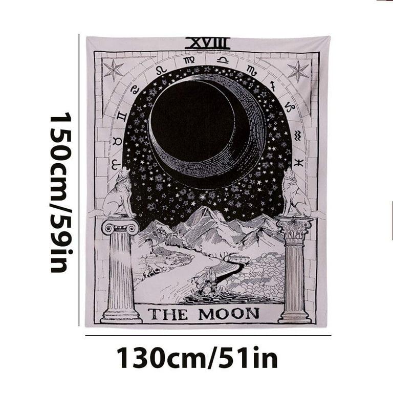 eZAKKA Tarot Tapestry Wall Hanging The Moon The Star Tapestry