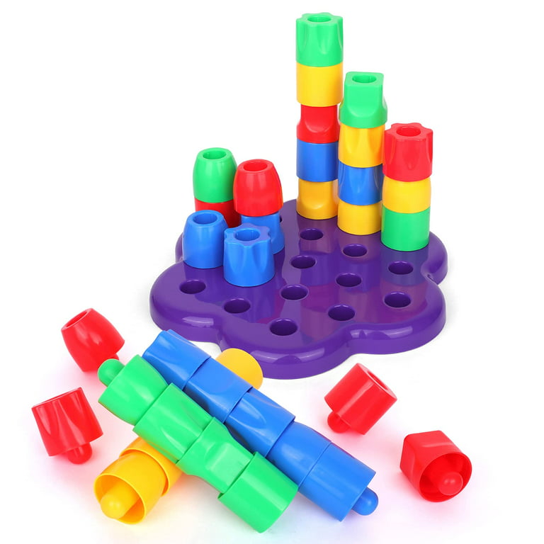 Constructive Playthings Pop Beads, STEM, Developmental, Sensory Toys for  Toddlers 1-3, Assorted Shapes and Colors, Motor Skills, Teacher Supplies  for