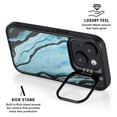 thumbnail image 2 of Skinit Aqua Blue Marble Ink iPhone 14 Kickstand Case, 2 of 4
