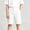 White, variant on Boys Chino Shorts Knee length- Baggy Summer Elastic Waist Casual Kids School Uniforms Khaki Size 12