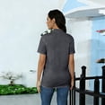 thumbnail image 3 of fatyb Womens Mock Neck Short Sleeve Tops Slim Basic Tee for Women Casual Going out Summer Tunic Shirts, 3 of 6