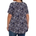 thumbnail image 5 of Fantaslook Womens Plus Size Tops Tunic Short Sleeve Shirts Floral Blouses Loose Summer Tops, 5 of 9