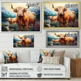 thumbnail image 4 of Designart "Pastel Yak Wilderness Territory I" Yaks Floater Framed Wall Decor, 4 of 5