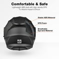 thumbnail image 3 of AHR RUN-M3 Modular Flip Up Helmet Full Face Dual Visor DOT Motorcycle Bike L, 3 of 9