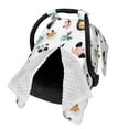 thumbnail image 2 of Balery Cartoon Animals Printed Nursing Cover Breastfeeding Scarf - Baby Car Seat Covers, Infant Stroller Cover, Carseat Canopy for Girls and Boys, 2 of 9