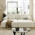 thumbnail image 2 of Euroco Convertible Corduroy Double Sofa Bed with Pocket Springs, 2 Throw Pillows, No Assembly Needed – Split Design for Flexible Layout, Ideal for Small Spaces, 2 of 9