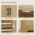 thumbnail image 6 of 63" Large Buffet Cabinet with 4 Doors and 3 Drawers, Farmhouse Buffet Sideboard Cabinet with Storage, Coffee Bar Wine Bar for Dining Room, Living Room, Natural, 6 of 8