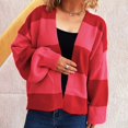 thumbnail image 2 of Women's Sweater Cardigan 3D Floral Long Sleeve Ribbed Knit Cardigan Sweaters V-Neck Button Down Coat Outwear, 2 of 5