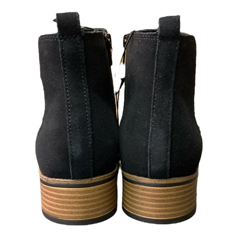 White mountain black store suede boots