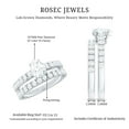 thumbnail image 5 of Rosec Jewels Lab Grown Diamond Teardrop Engagement Ring with Wedding Band - EF-VS Quality, 18K White Gold, US 5.50, 5 of 8