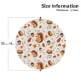 thumbnail image 2 of Pofeuu Squirrel Print Coasters for Drinks, 4Pack PU Leather Coasters, Bar Drink Coasters for Tabletop Protection, Furniture from Damage-Round Shape, 2 of 6