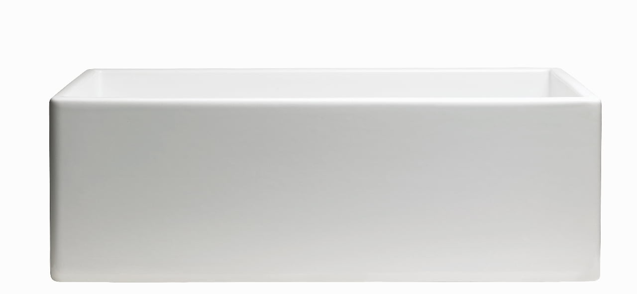 Sutton Place Farmhouse Fireclay 27" Kitchen Sink with Grid and Strainer in White