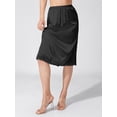 thumbnail image 3 of Suagox Women's Half Slips, Elastic Waist Solid Color Satin Underskirt Lace Trim Skirt for Under Dresses, 3 of 10